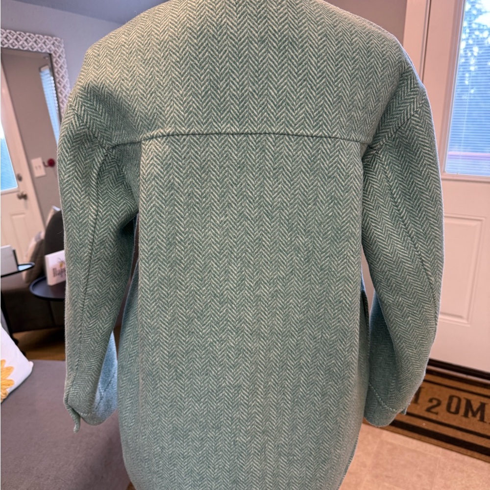 RAILS Connie Shirt Jacket Wool Blend Herringbone Button Front - Picture 6 of 13
